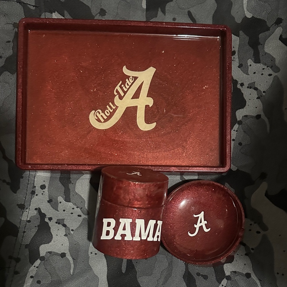 BAMA rolling Tray and smell proof Container Set with ashtray